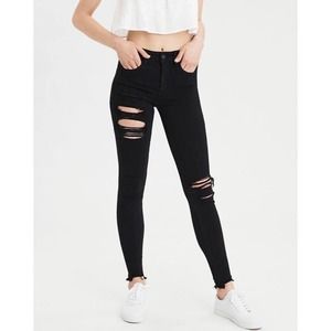 AMERICAN EAGLE Distressed High Rise Jegging Jeans